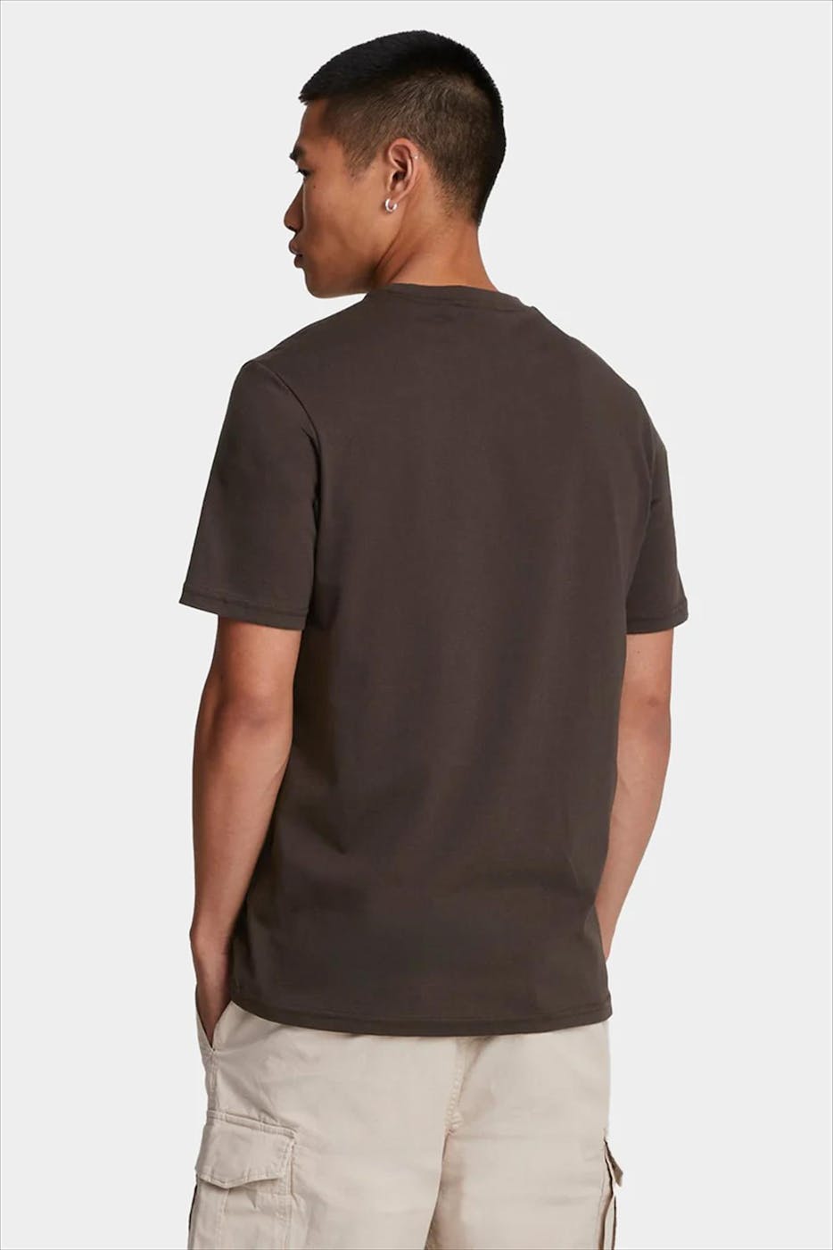 Lyle & Scott - Donkerbruine Plain T-shirt