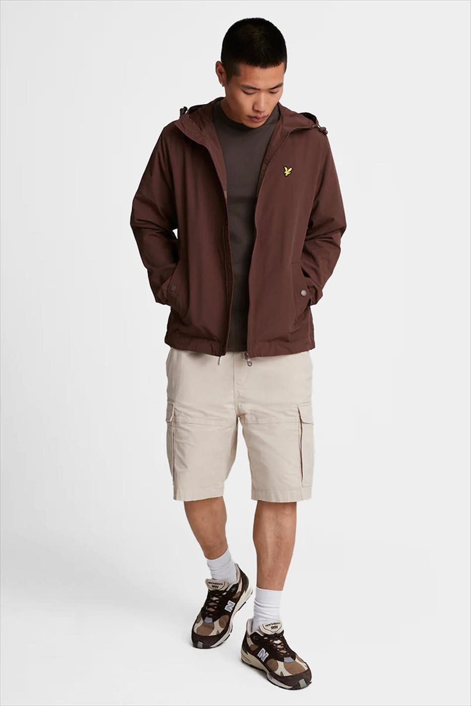 Lyle & Scott - Donkerbruine Plain T-shirt