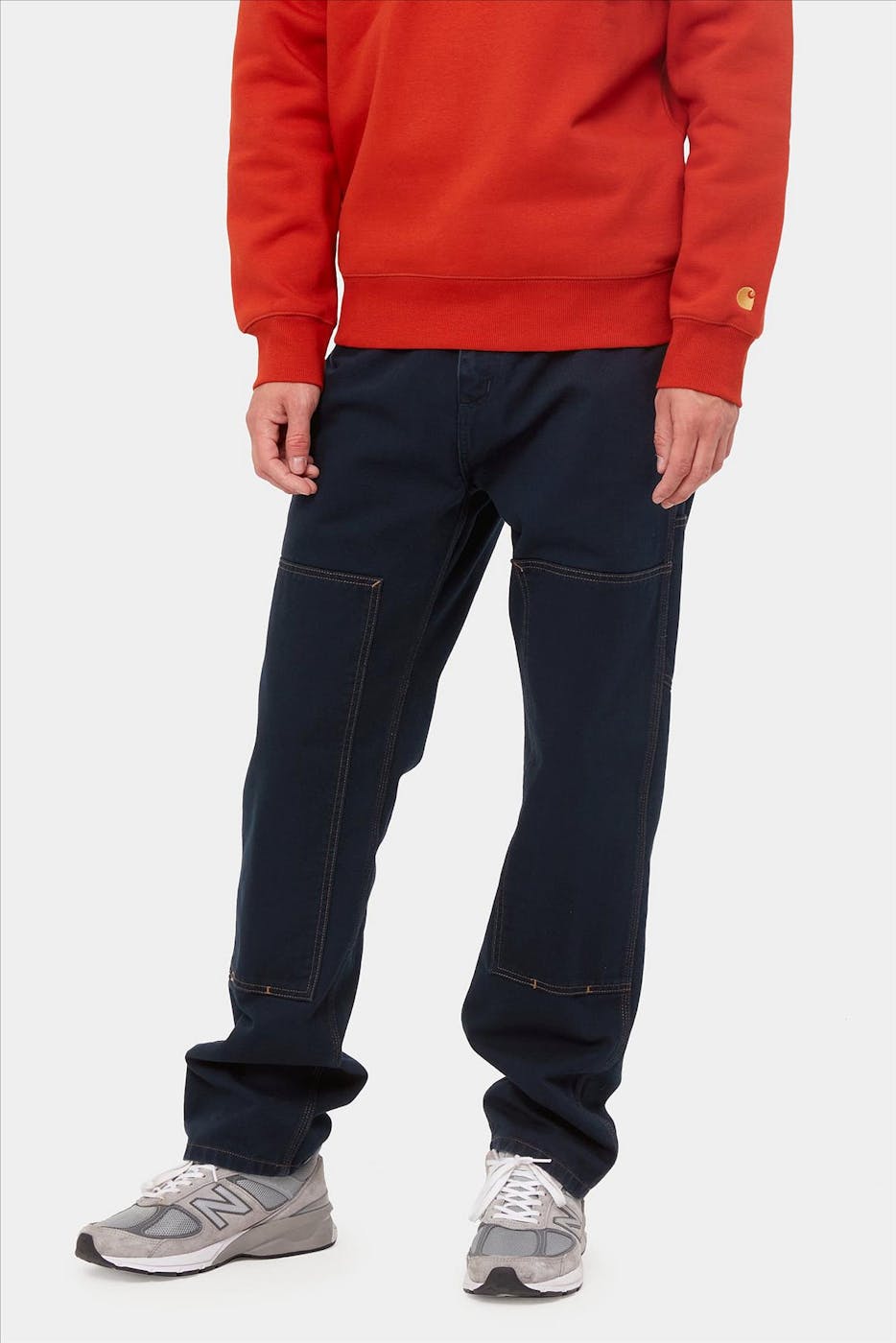 Carhartt WIP - Donkerblauwe Double Front Pant