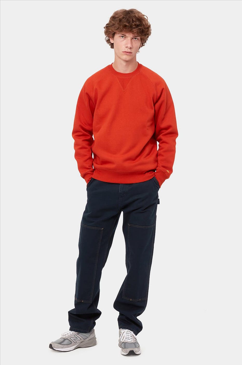 Carhartt WIP - Donkerblauwe Double Front Pant