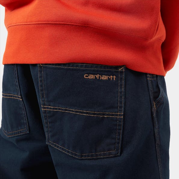 Carhartt WIP - Donkerblauwe Double Front Pant