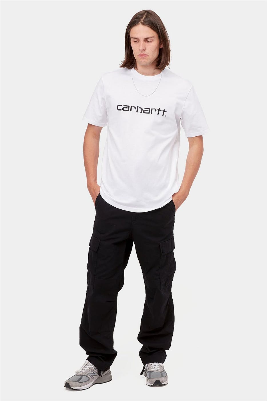 Carhartt WIP - Witte Script LogoT-shirt