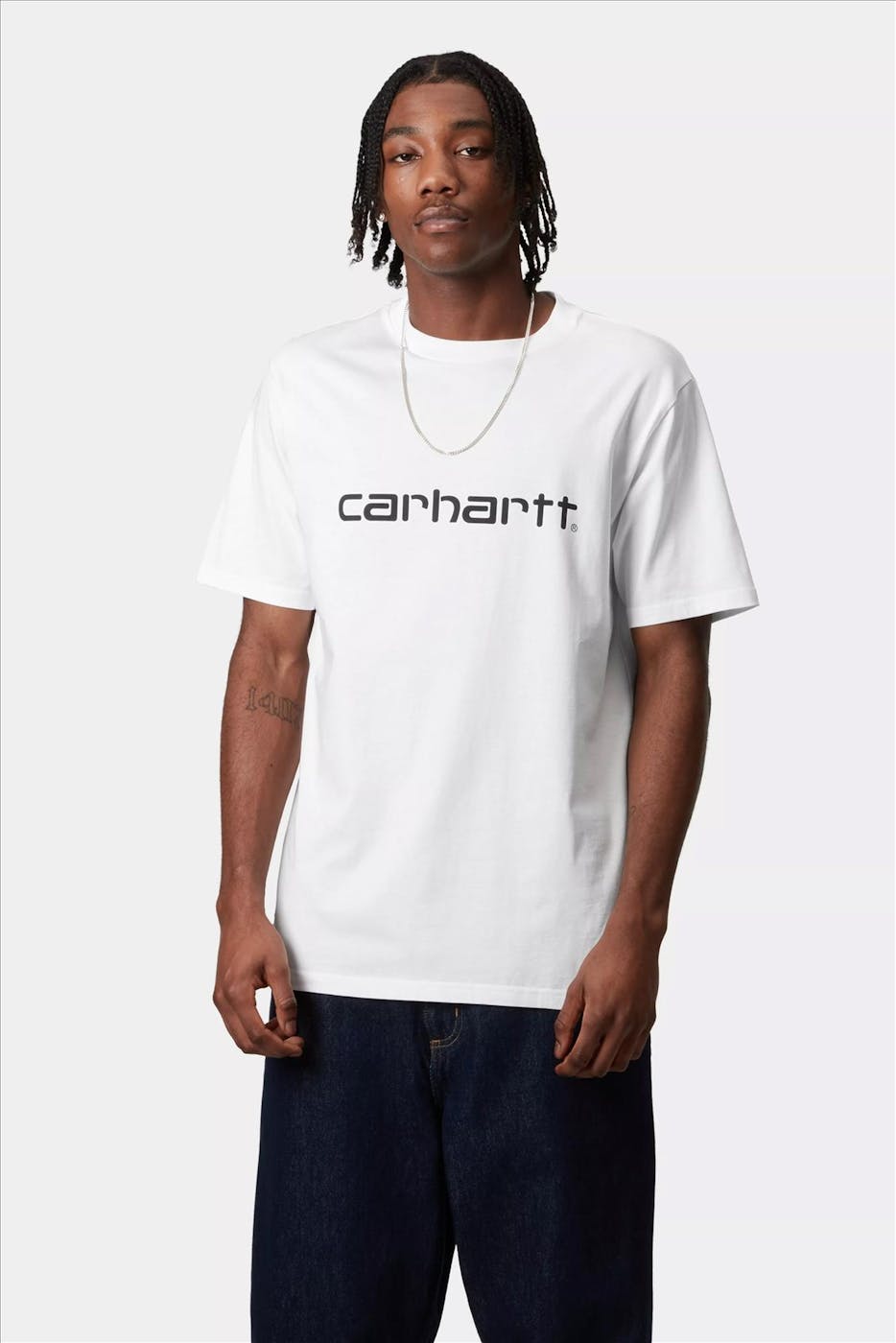 Carhartt WIP - Witte Script LogoT-shirt