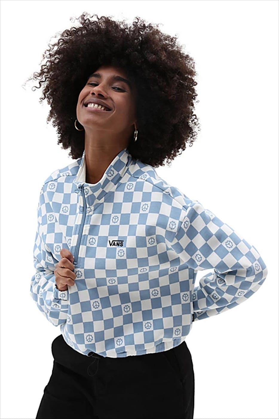 Vans  - Wit-Blauwe Left Chest Print sweater