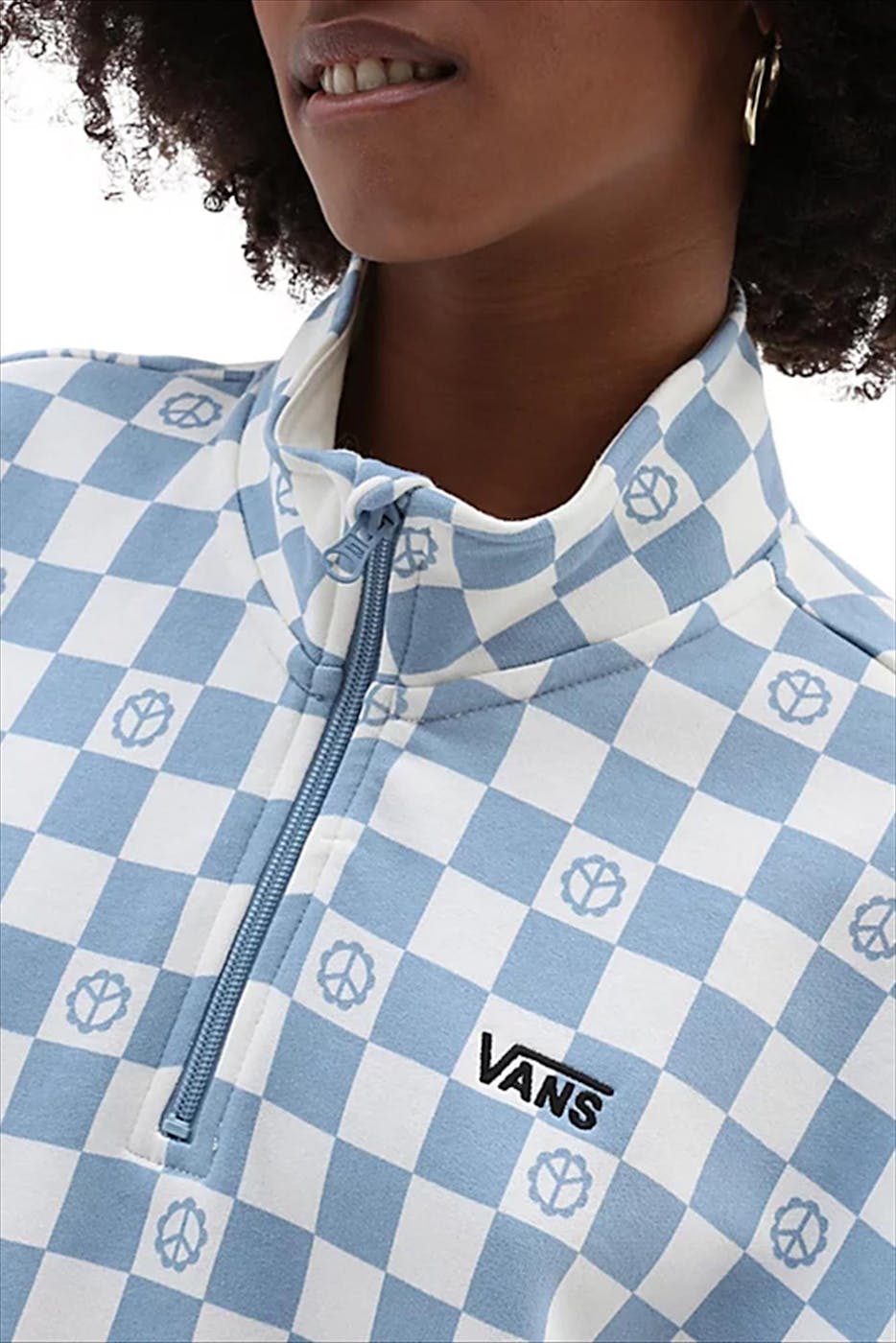 Vans  - Wit-Blauwe Left Chest Print sweater