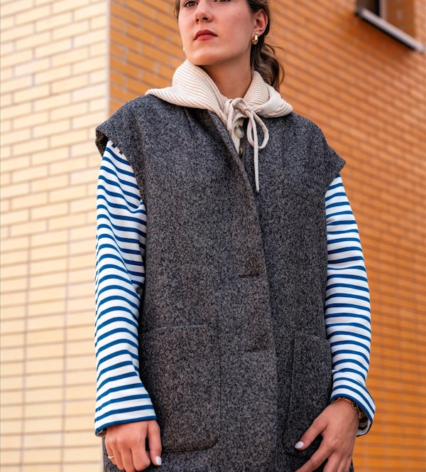 Armed Angels - Ecru-Blauwe Frankaa Maarlen sweater