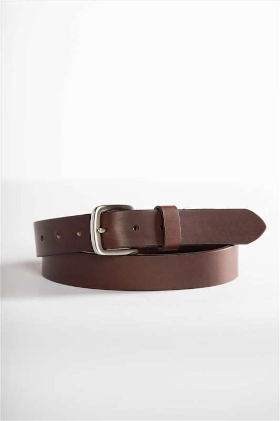 Vano - Donkerbruine lederen riem