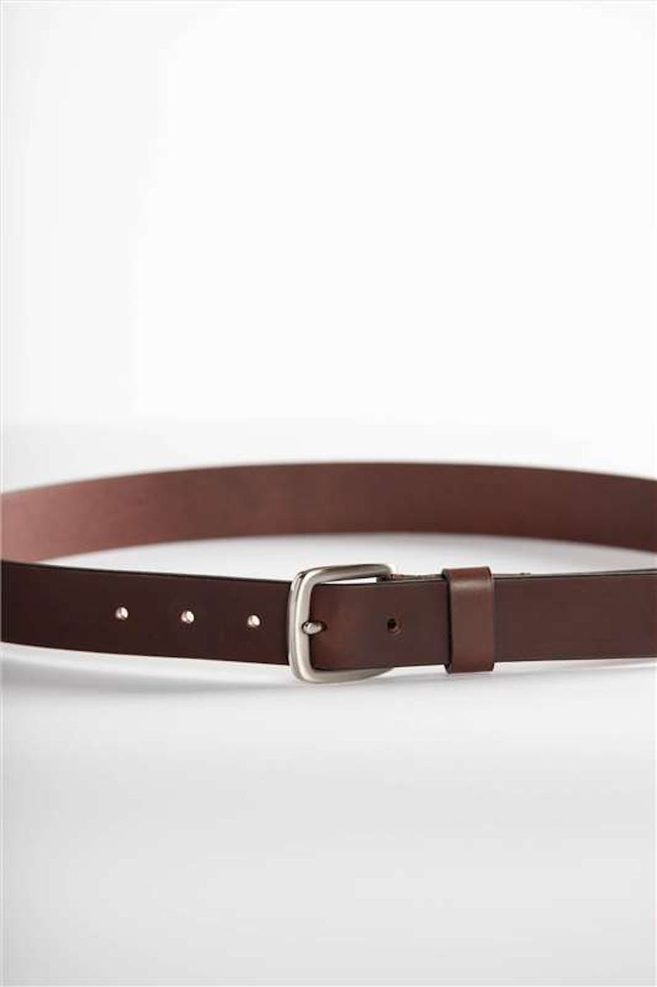 Vano - Donkerbruine lederen riem