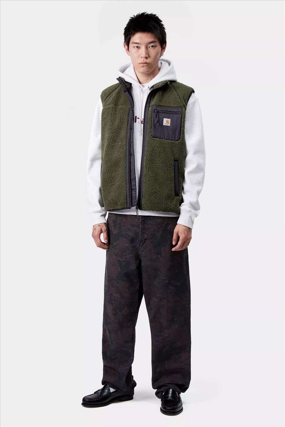 Carhartt WIP - Donkergroene Prentis bodywarmer