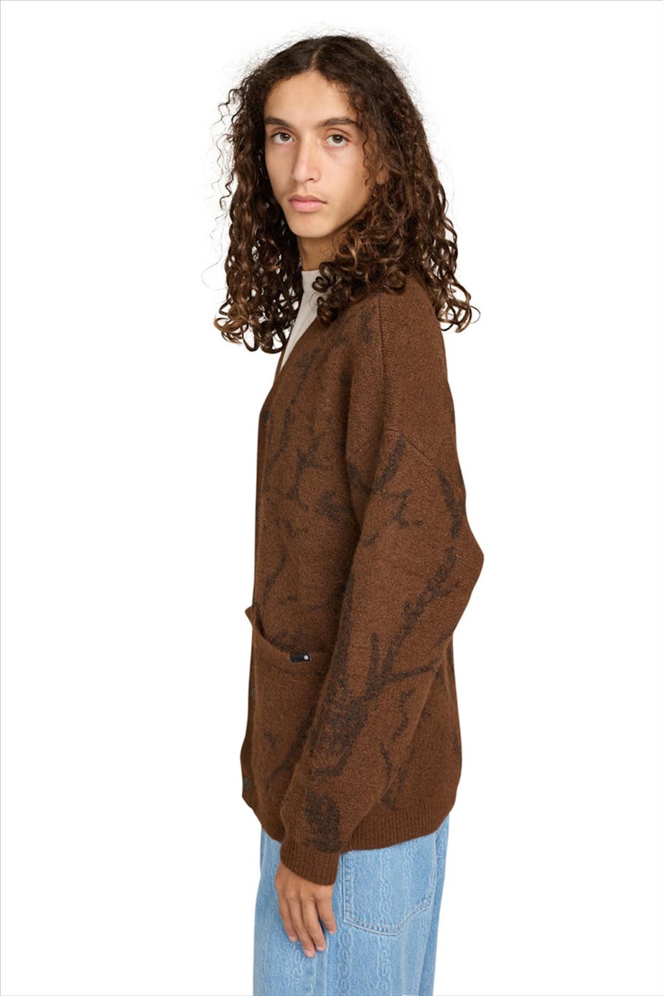 Element - Donkerbruine Bigfoot cardigan