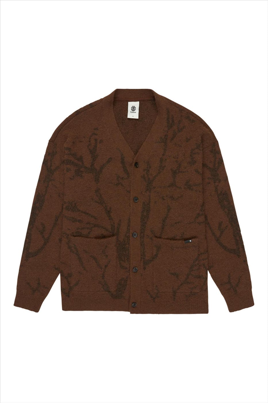 Element - Donkerbruine Bigfoot cardigan