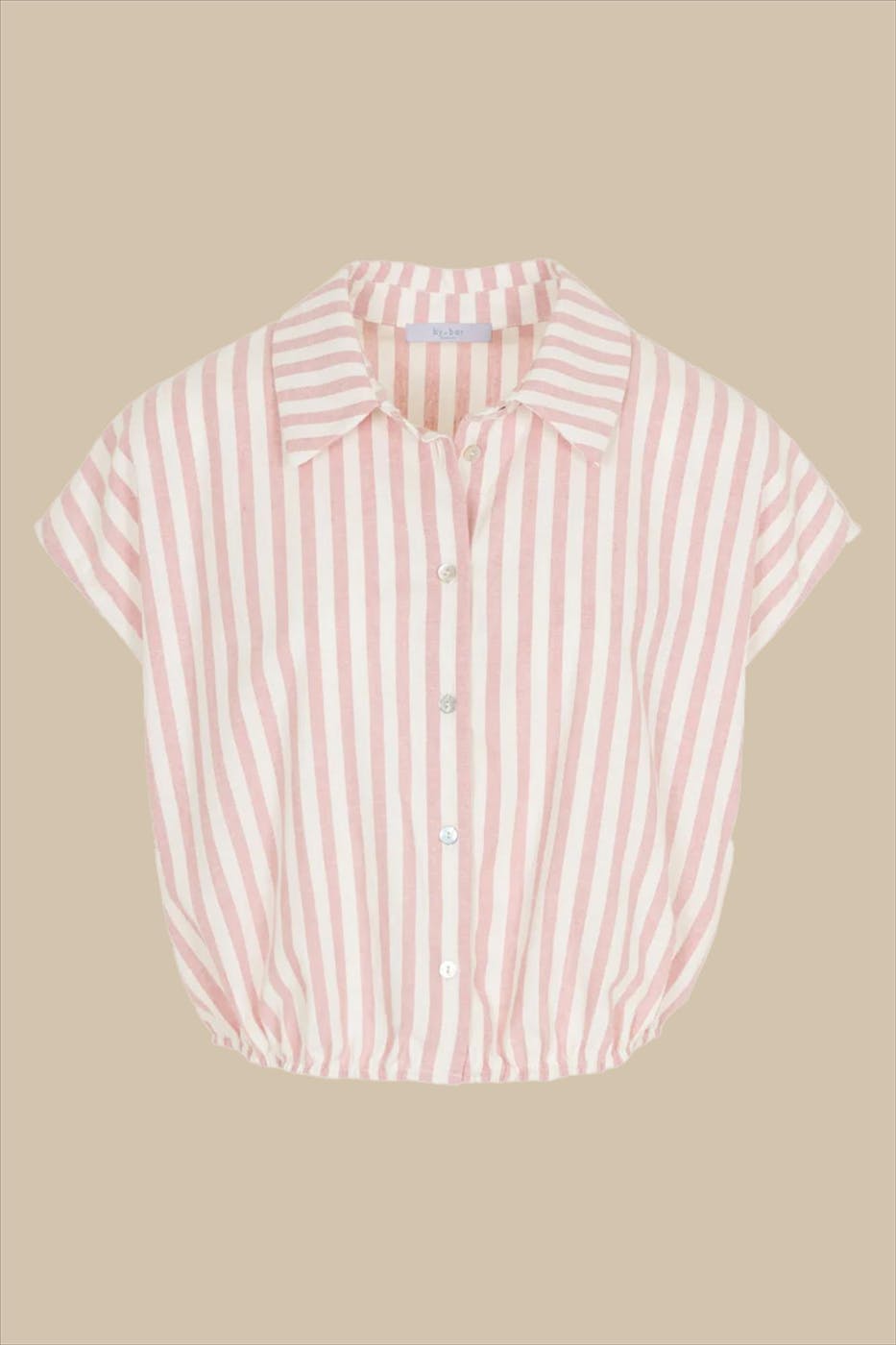 BY BAR - Ecru-Roze Bieke Stripe blouse