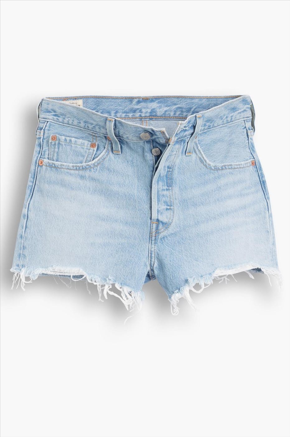 Levi's - Lichtblauwe 501destroyed jeansshort