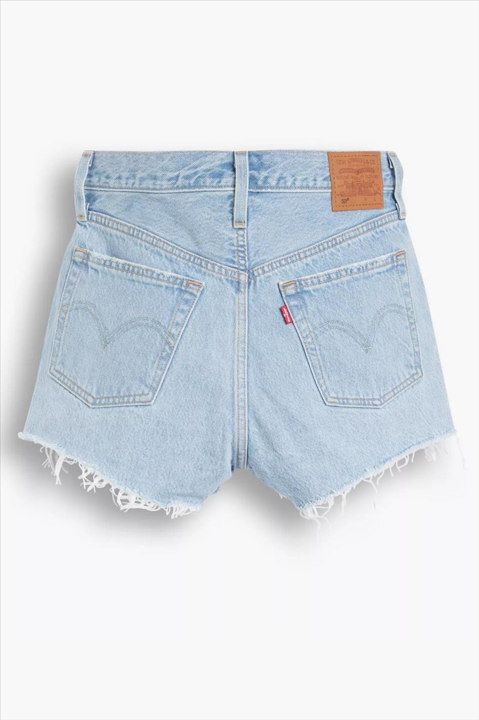 Levi's - Lichtblauwe 501destroyed jeansshort