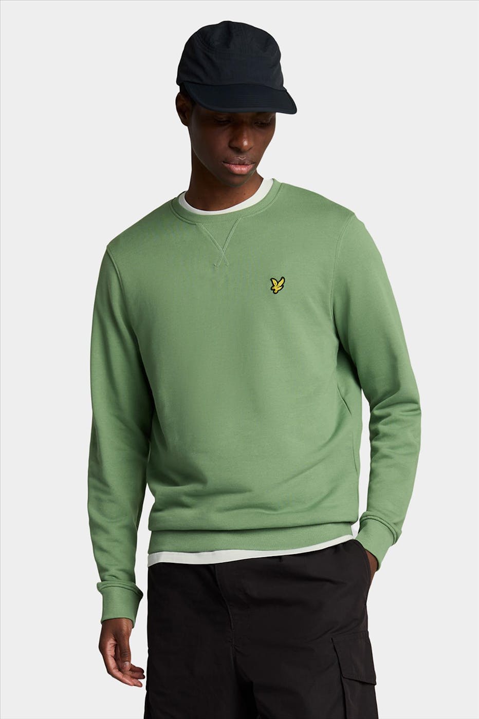 Lyle & Scott - Lichtgroene Crew Neck sweater