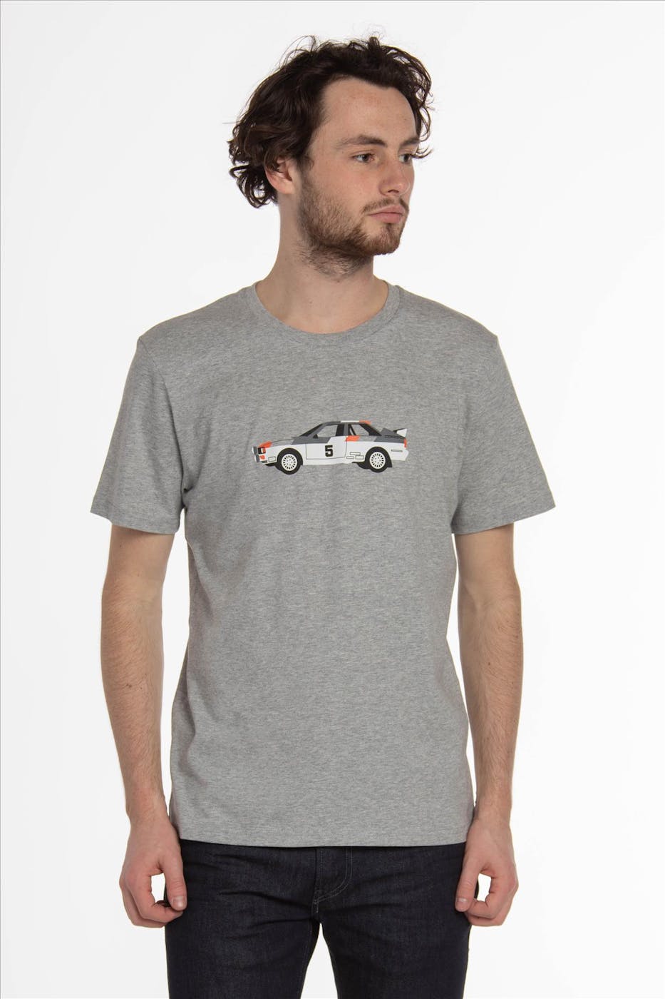 Brooklyn - Grijze 'Piston Club-Audi Quattro' T-shirt