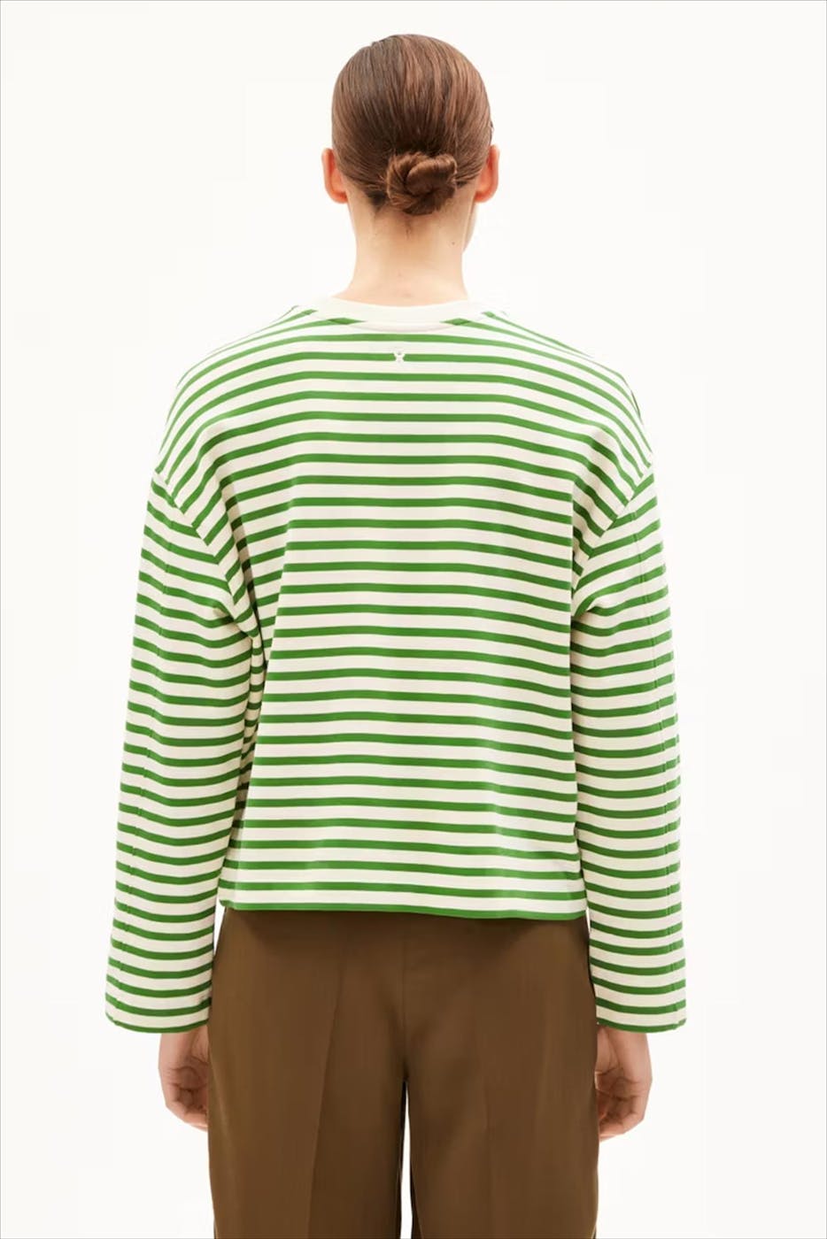 Armed Angels - Ecru-Groene Frankaa Maarlen sweater