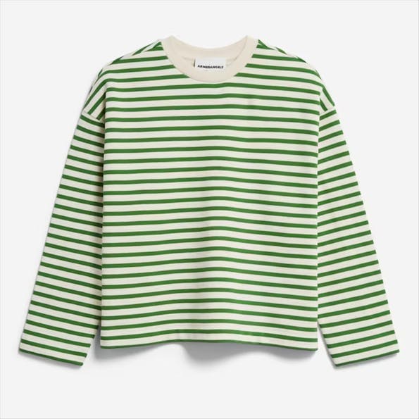 Armed Angels - Ecru-Groene Frankaa Maarlen sweater