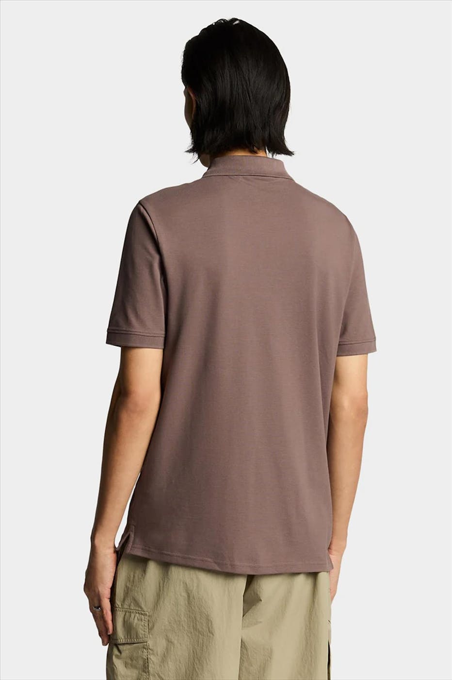 Lyle & Scott - Donkerbruine Superfine polo