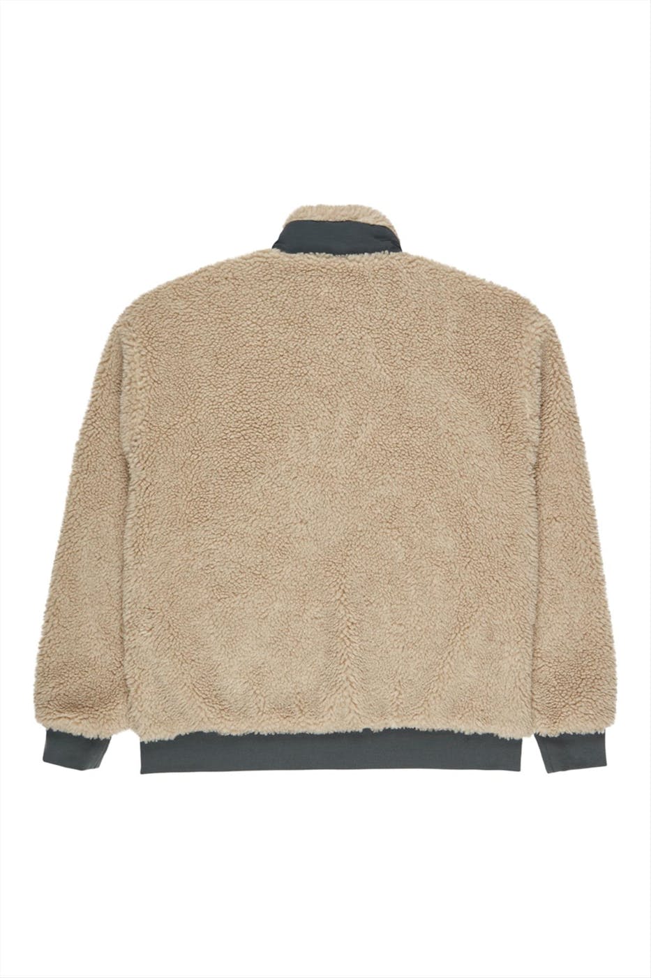 Element - Beige-Donkergroene Oak Sherpa jas