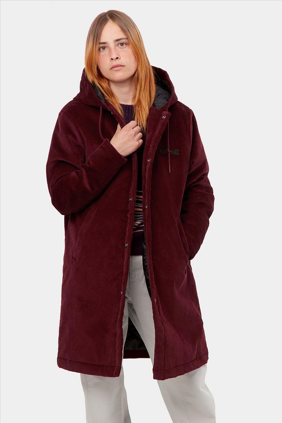 Carhartt WIP - Bordeaux ribfluwelen Dennis Coat