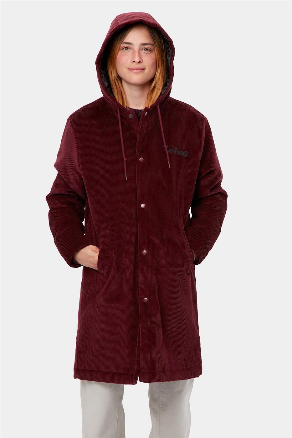Carhartt WIP - Bordeaux ribfluwelen Dennis Coat