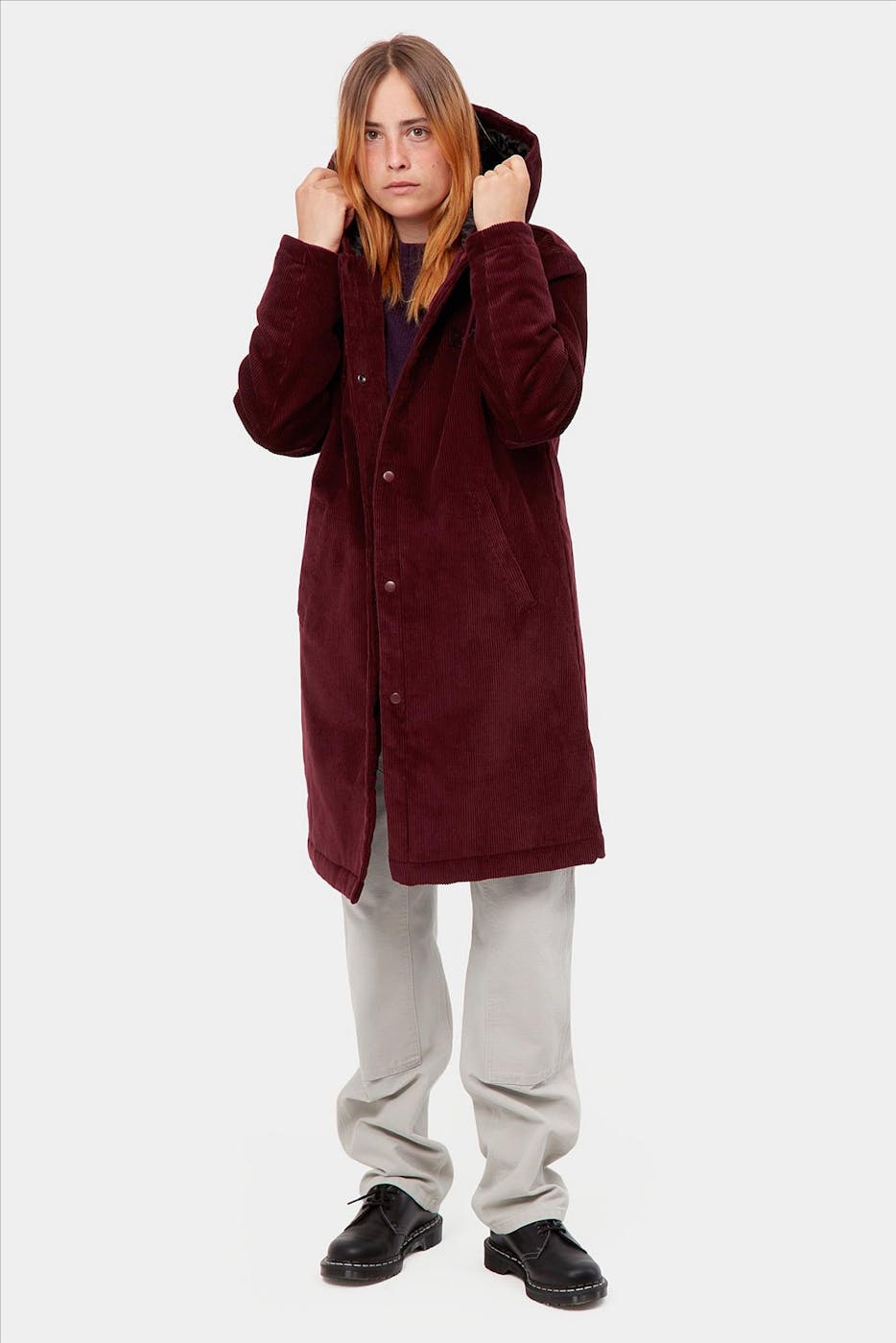 Carhartt WIP - Bordeaux ribfluwelen Dennis Coat