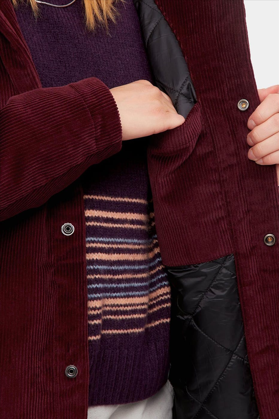 Carhartt WIP - Bordeaux ribfluwelen Dennis Coat
