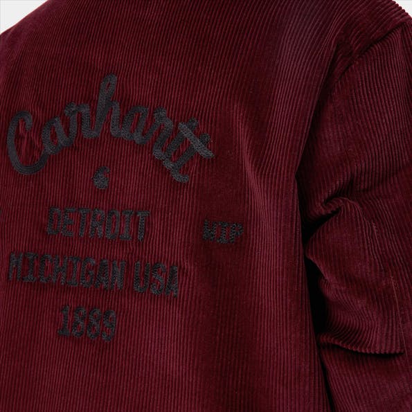 Carhartt WIP - Bordeaux ribfluwelen Dennis Coat