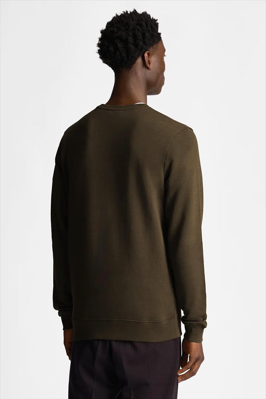 Lyle & Scott - Groene Tonal Eagle sweater