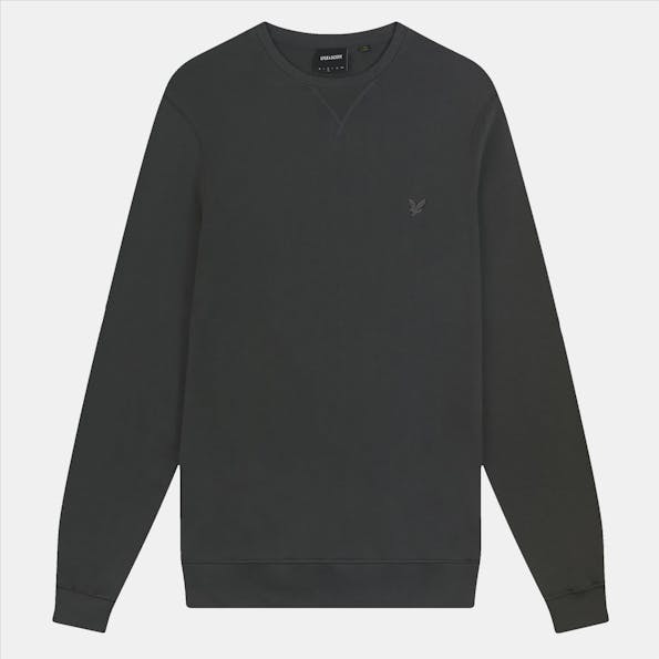 Lyle & Scott - Donkergrijze Tonal Eagle sweater