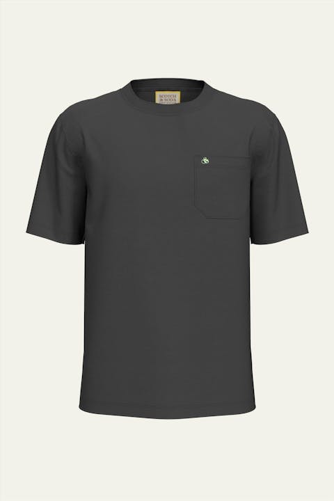 Scotch & Soda - Donkergrijze Basic Pocket t-shirt