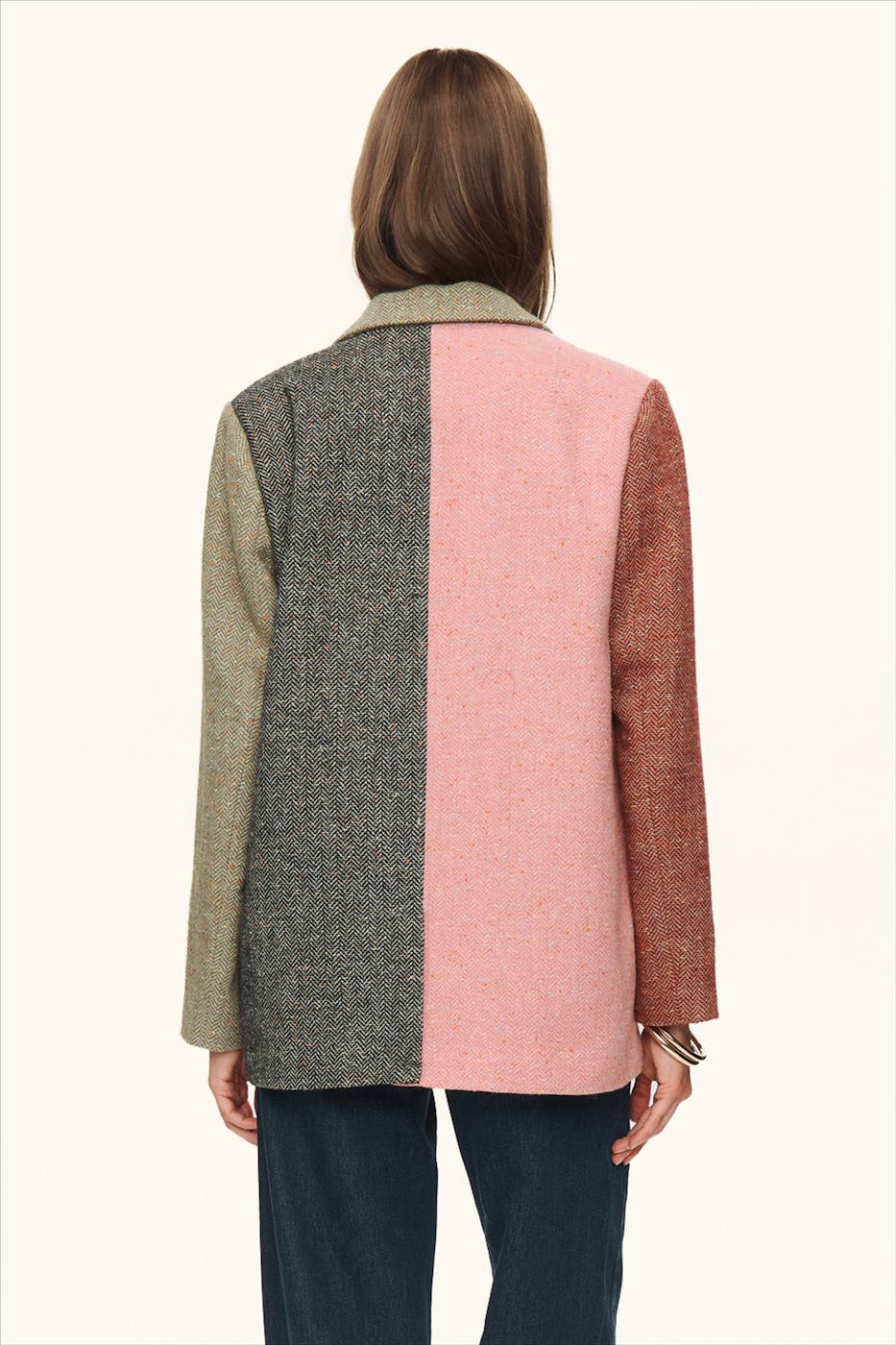 Nümph - Roze-Groen-Zwarte Avey blazer