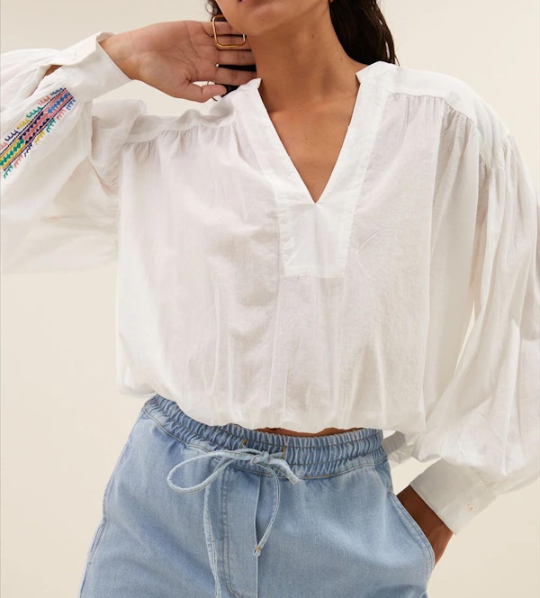BY BAR - Witte Linn blouse