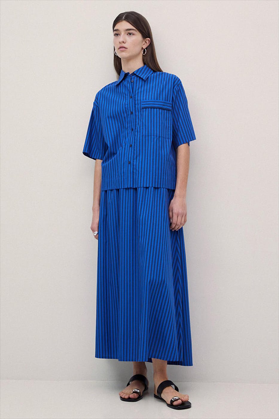 YERSE - Blauwe Bubble blouse