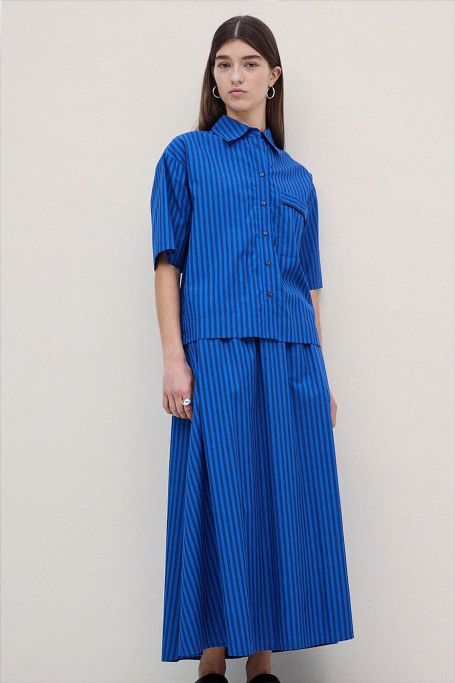 YERSE - Blauwe Bubble blouse