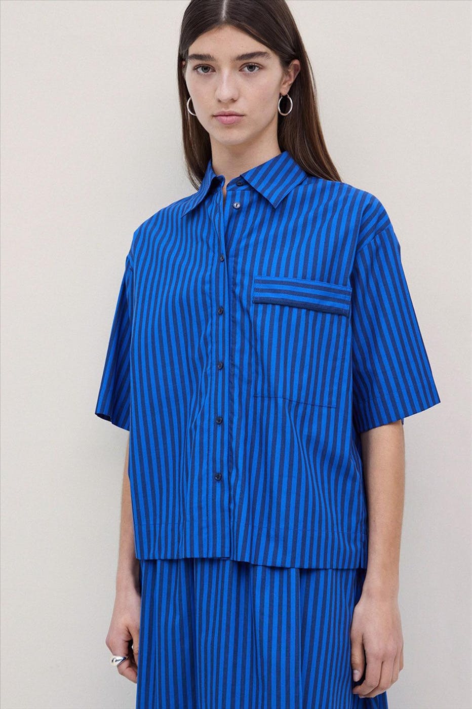 YERSE - Blauwe Bubble blouse