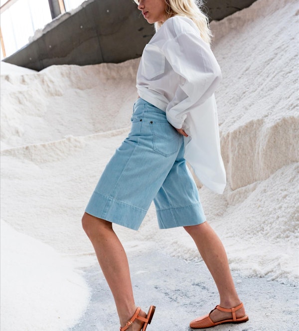 YERSE - Lichtblauwe Laguna jort jeansshort