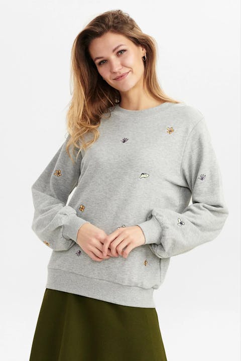 Nümph - Grijze Nubrittany sweater