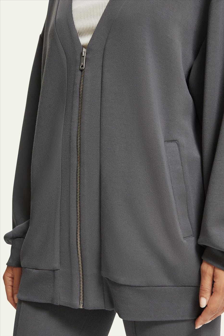 Scotch & Soda - Grijze Bomber trui