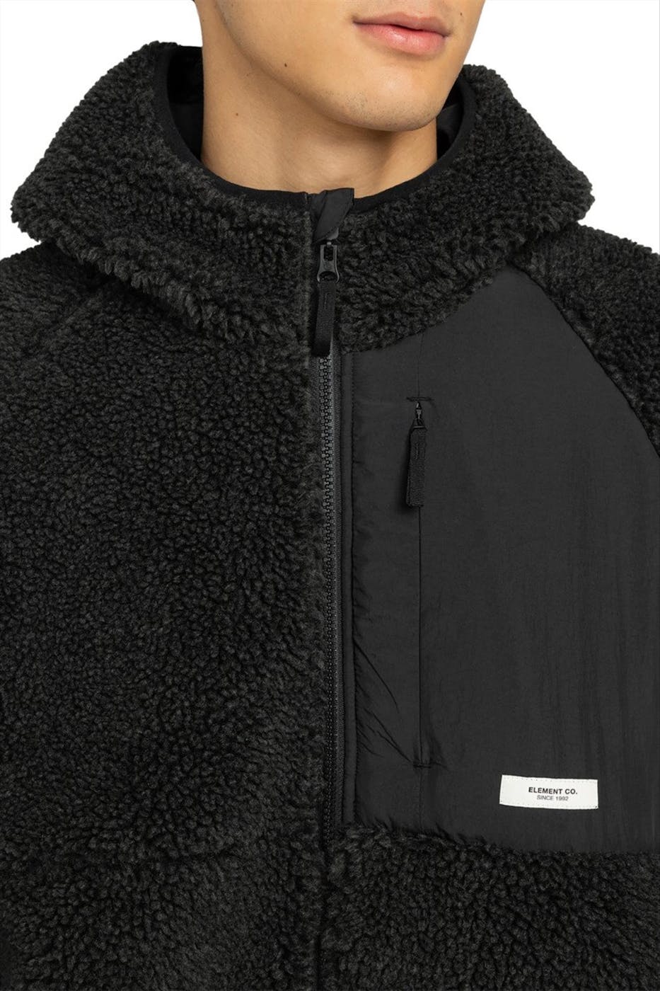 Element - Zwarte Wolfe Reversible Sherpa jas