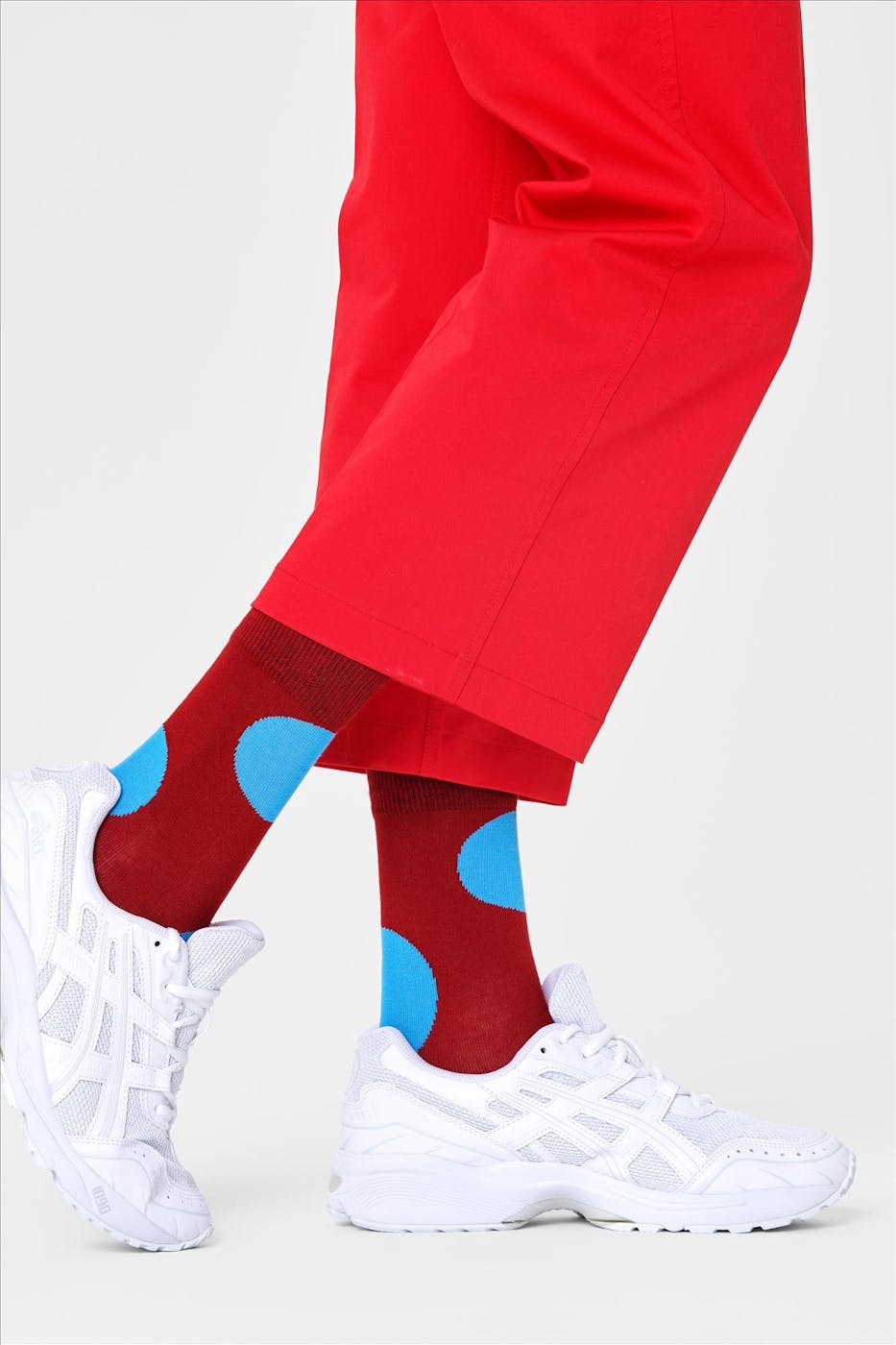 Happy Socks - Donkerrode Jumbo Dot sokken, maat: 41-46