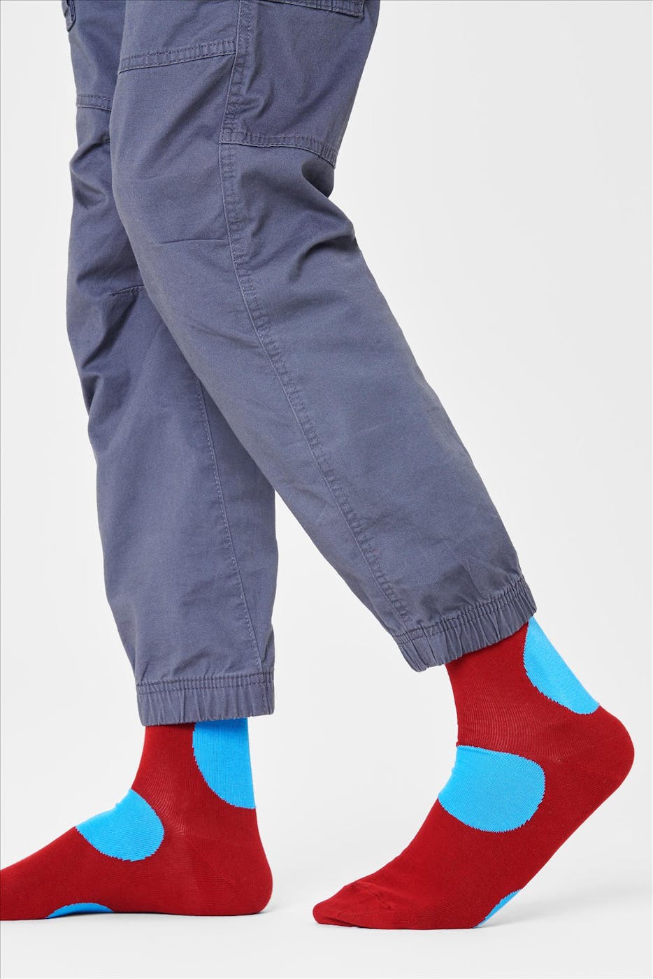 Happy Socks - Donkerrode Jumbo Dot sokken, maat: 36-40