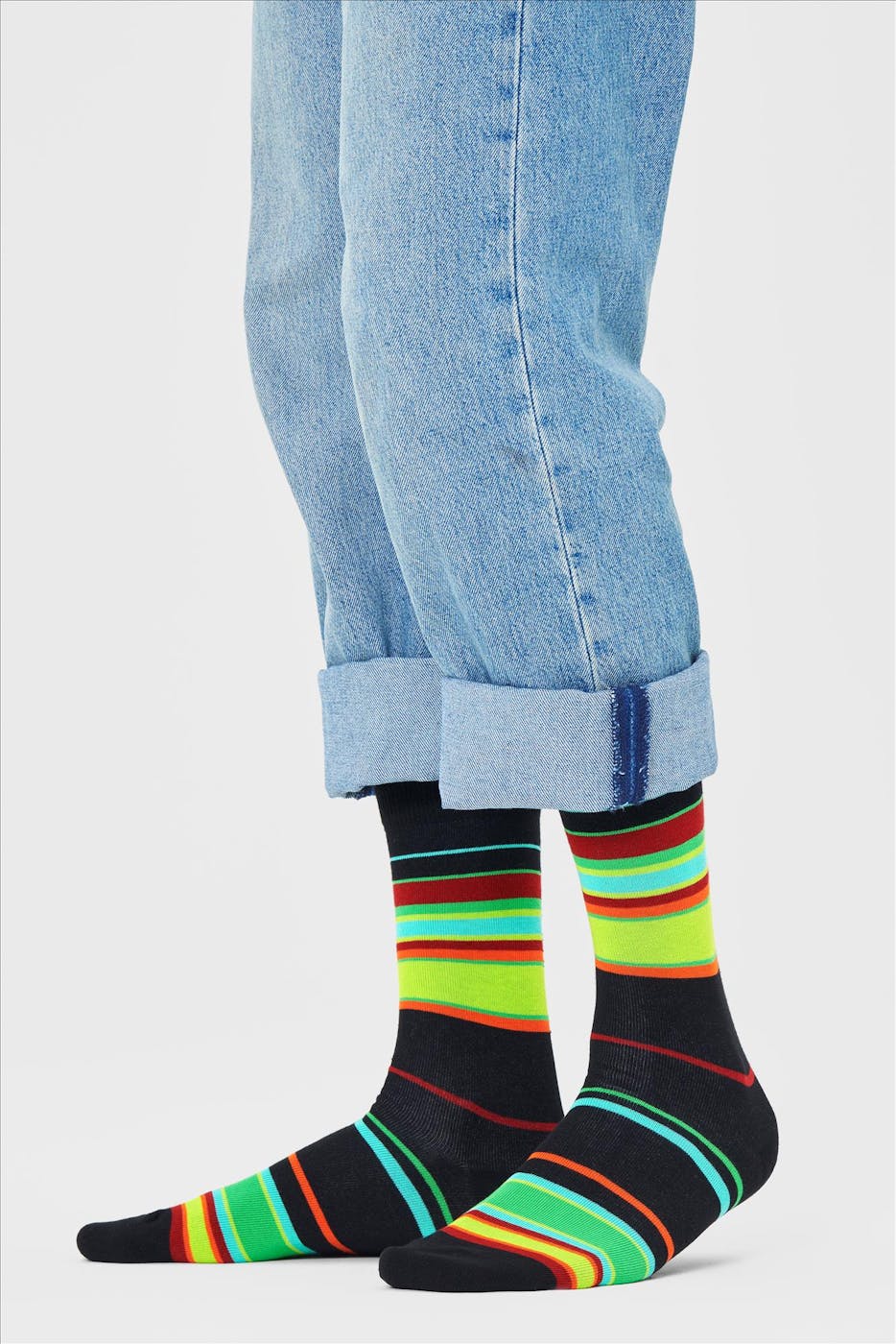 Happy Socks - Zwarte-multicolour Magnetic Fields sokken, maat: 41-46