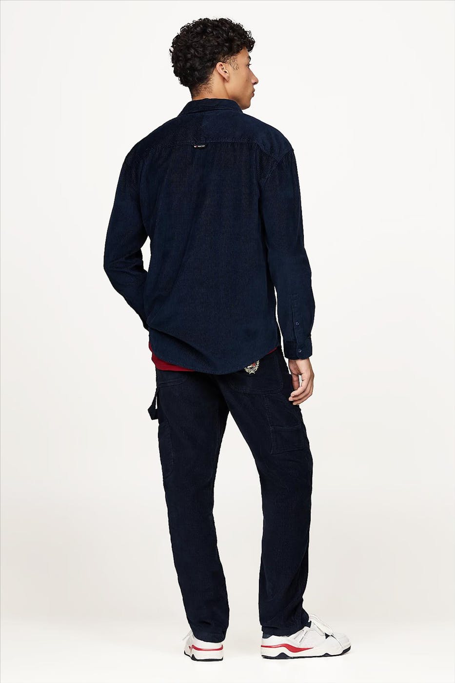 Tommy Jeans - Donkerblauw Relaxed Cord hemd