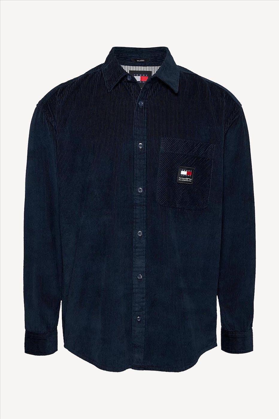 Tommy Jeans - Donkerblauw Relaxed Cord hemd