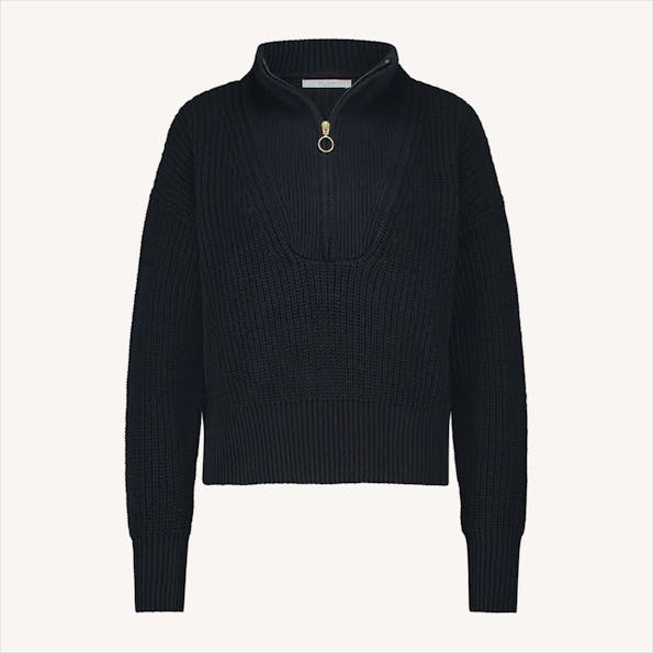 BY BAR - Donkerblauwe Boxy Beau trui