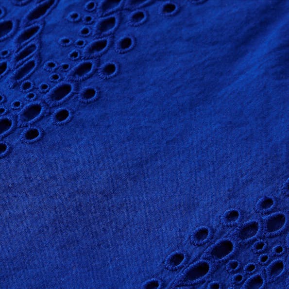 Scotch & Soda - Kobaltblauwe Broderie blouse
