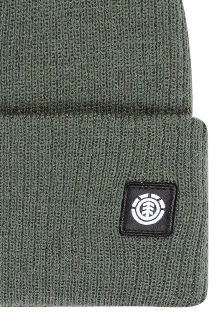 Element - Groengrijze Mid Icon Rib muts