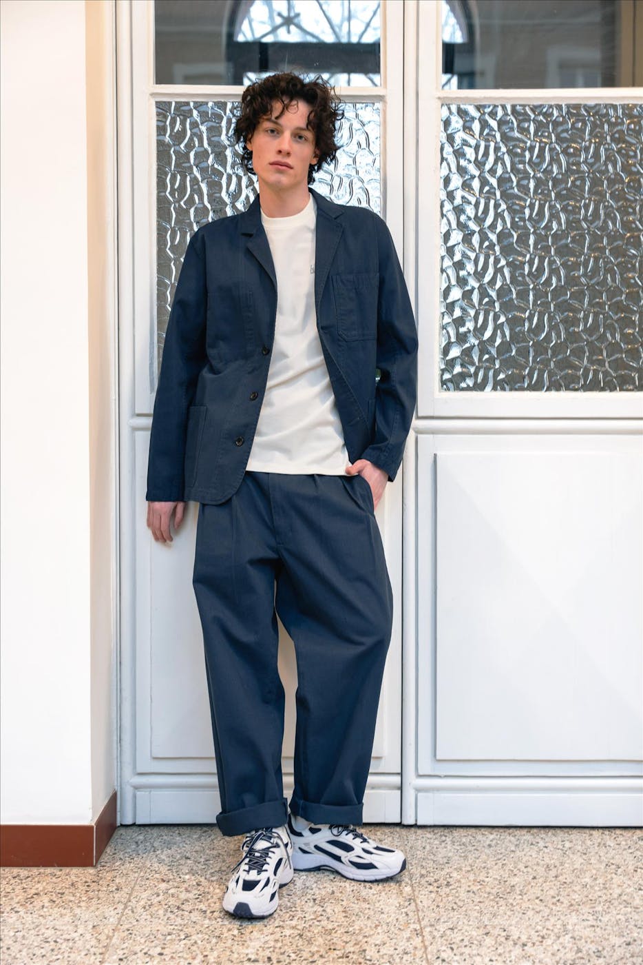 Service Works - Donkerblauwe Drill Server Suit jas